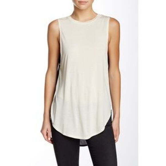 Haute Hippie Two Tone High Low Tank Top - Picture 7 of 7